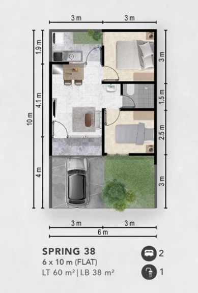 Floor plan for Spring 38