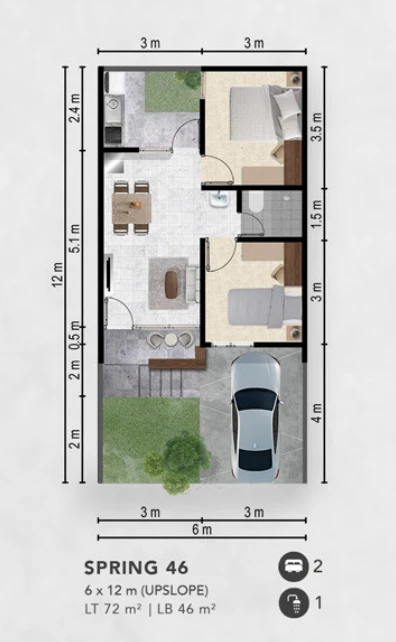 Floor plan for Spring 46