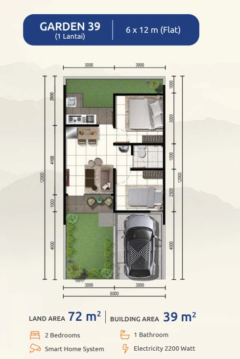 Floor plan for Garden 39