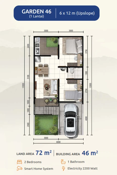 Floor plan for Garden 46