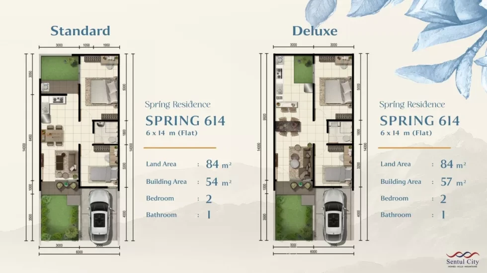 Floor plan for Spring 614 Flat Standard