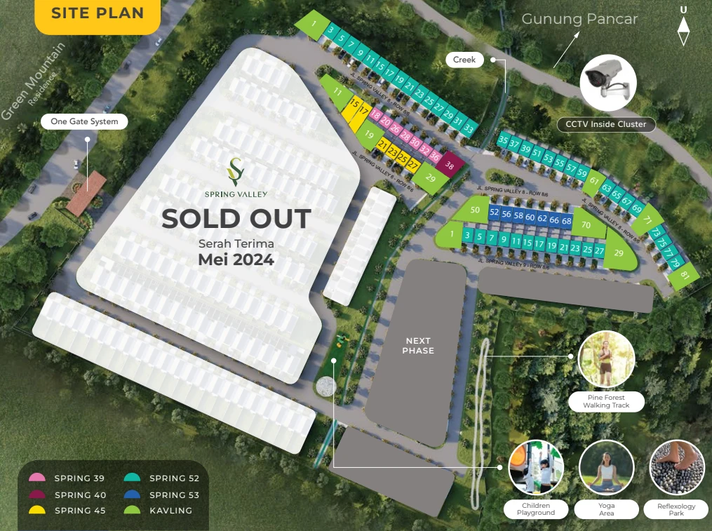 Spring Valley Extension Site Plan - Unit distribution and facilities