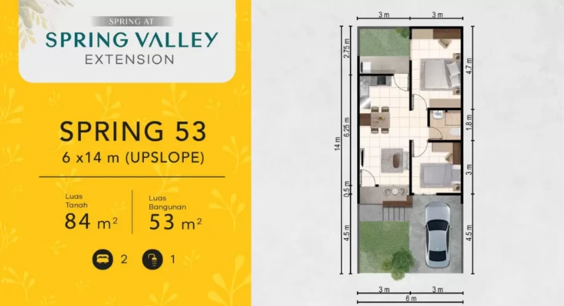 Floor plan for Spring 53